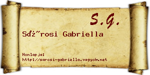Sárosi Gabriella névjegykártya