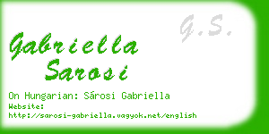gabriella sarosi business card