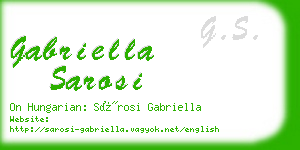 gabriella sarosi business card